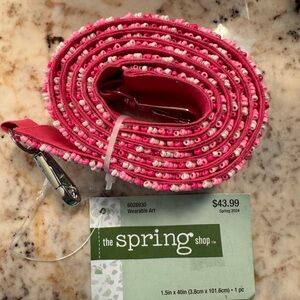 The Spring Shop Pink Wearable Art bag strap.